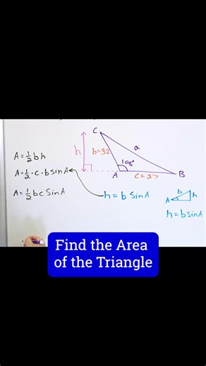 Jason Gibson on Instagram: "Learn Algebra, Calculus, Physics, Chemistry & Engineering at: MathAndScience.com Succeed in the Area of a Triangle"