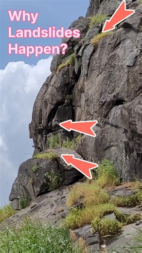 Why Landslides Happen? Heavy rains 🌧️ weaken rocks & widen mountain gaps, triggering landslides