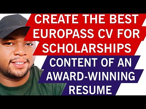 How to Create a Europass CV | Mastering the Europass CV for Your Dream Scholarship or Job |Resume|