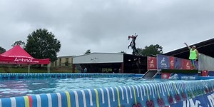 Playful pooches take to the pool in Longview for diving dog competition