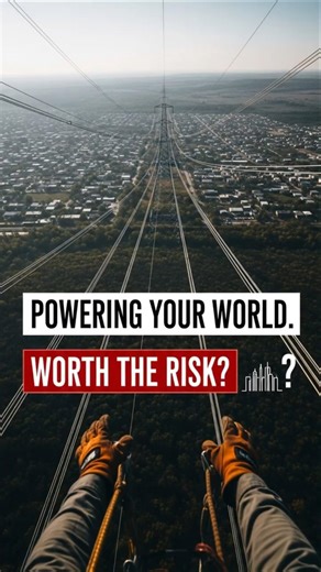 Power Line Construction: Extreme Heights POV & Massive Conductors! #shorts #california