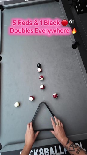 5 Reds & 1 Black 🔴🎱 Doubles Everywhere 🔥#pool #fyp #billiards #viral #poolgame