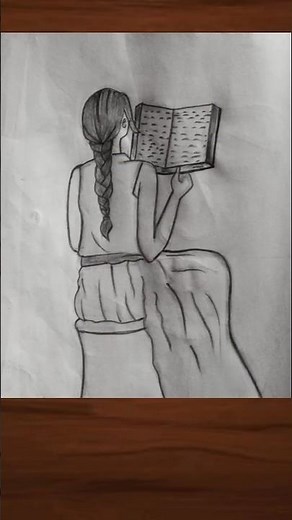 A Girl Reading a Book | Beautiful Sketch Art | Star Art Academy #shorts