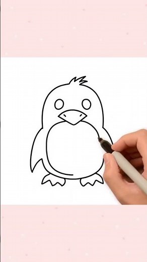Comment dessiner un pingouin mignon et super facile étape par étape ! 🐧❄️