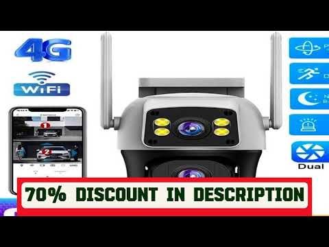 #8MP 4G Sim Card Camera Dual Lens Dual Screen Wireless WiFi Outdoor Surveillance Human Detect Secur