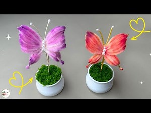 DIY beautiful Butterfly with Pipe Cleaner🦋I'm sure you'll like it, try it yourself 🦋Tutorial