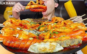 【GARMA】吃播 辣炒年糕&鱼糕&香肠&饺子&炸紫菜卷