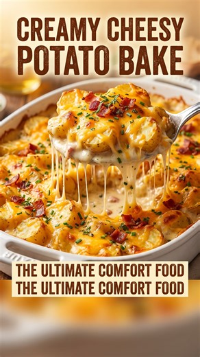 Creamy Cheesy Potato Bake 🥔🧀 | Easy & Delicious Recipe!