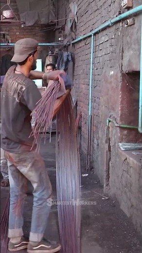 Factory Process of Threading Steel Bars with Heavy Machines