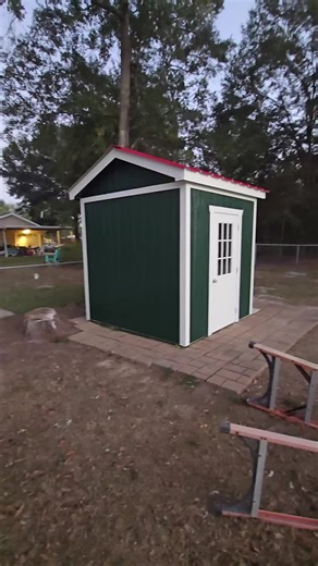 Well-Detailed Chicken Houses with Gloss Green Pump House