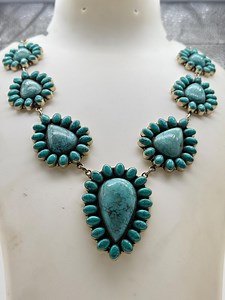 Howlite Turquoise Tibetan Silver Necklace: Boho Tribal Jewelry - Etsy
