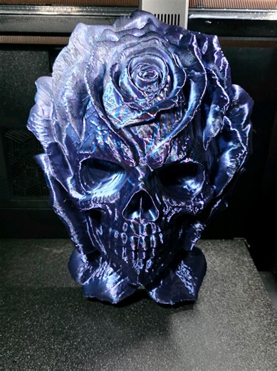 3D Print a Stunning Rose Skull with ERYONE Silk Filament