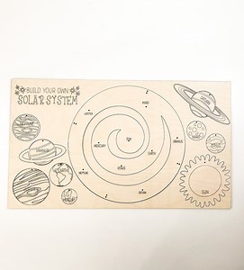 Build Your Own Solar System Learning Mobile And/or Wall Hanging Laser Cut Digital File | Planet DIY Color Paint Science Project | Glowforge - Etsy