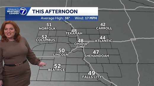 Mild, breezy Saturday for Omaha area