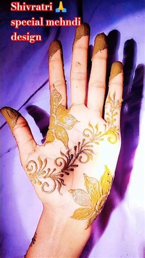 shivratri🙏special2026mehndi design#viralshort#easy #unique#viralvideo latestnewstyle Beautifulmehndi