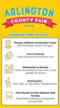 Arlington County Fair: Free Shuttle #shorts #arlingtonva