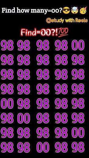 Only 1% Can Find All “00” 😱 | Brain Challenge 🔥🧠Genius Test 🤓 | Count the 00 in 10 Seconds ⏱️