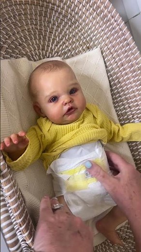 Sweet baby girl diaper change reborn magnolia