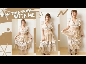 💖Effortless Elegance DIY Ruffle Hem Maxi Skirt Tutorial for Beginners 🤍❕💖