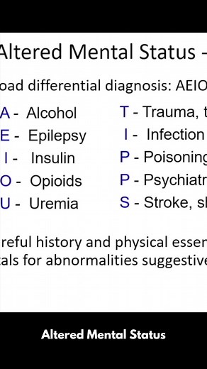 Approaching a Patient with Altered Mental Status