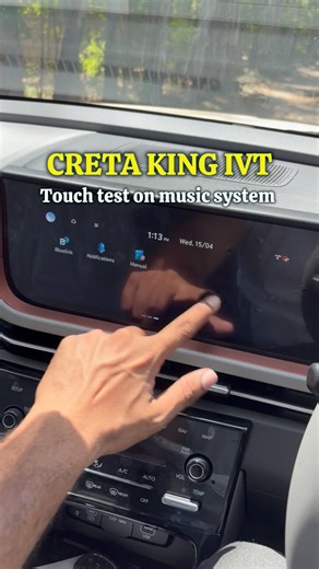 creta king ivt music system touch screen speed test #hyundai
