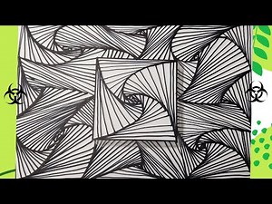 Como dibujar arte óptico | How to draw Op-art | Pop-Art | Arte óptico paso a paso
