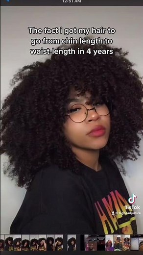 Chin length to waist length hair in 4 years 🤠