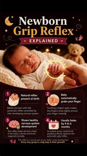 Newborn Grip Reflex Explained | Baby Hand Grasp Reflex Facts for Parents 👶🧠✨