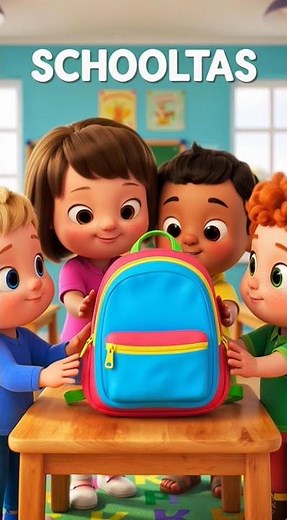 Schooltas | Schoolspullen leren | Nederlands #kinderfilmpjes #nederlands #shorts