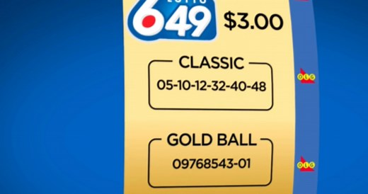Winning $1M Lotto 6/49 Gold Draw ball ticket sold in Peterborough: OLG - Peterborough | Globalnews.ca