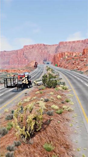 Realistic Highway Car Crashes #20