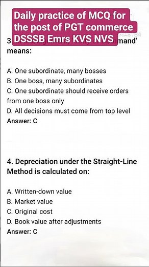 PGT Commerce MCQ Series 13 | DSSSB KVS NVS EMRS Exam Prep | fast revision | exam oriented