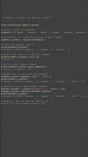 collections counter basics #python #showcase