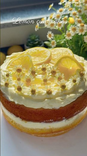 Lemon curd cake 🍋🌼✨ #lemoncake #lemon #lemoncurd #cake #recipe #food