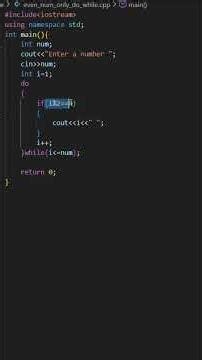 Print Even numbers only with do while loop inc++
