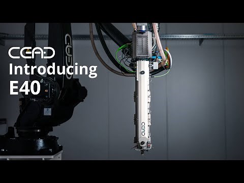 60kg/hr (132 lbs/hr) 3D printing | CEAD's E40 Robot Extruder | Large Format Additive Manufacturing