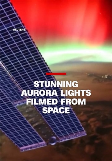 Stunning Aurora Lights from Space During Solar Storm