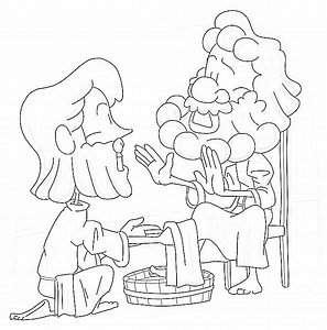 Jesus Washes the Disciples Feet Coloring Page - Ministry To Children