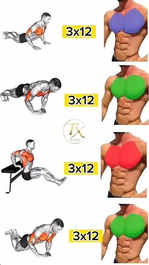 ULTIMATE At Home Chest Workout - NO Equipment Upper, Lower, Middle Exercises #pushupsworkout