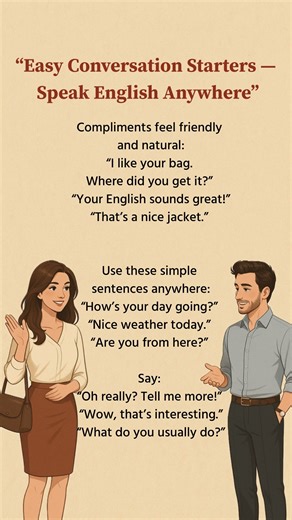 “Easy Conversation Starters — Speak English Anywhere”