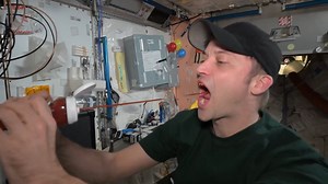 Warning: Ketchup "Science Demonstration" | International Space Station FriendsofNASA.org: Before leaving for Earth, NASA astronaut Matthew Dominck had a 'moment of fun': "This one goes out to all the ketchup lovers out there. Everyone I’ve shared it with either thinks it is awesome or gross. Nothing in between. Also, some interesting science stuff happening . . ." Note: "We advise you not try this at home!" NASA and SpaceX mission managers continue monitoring weather conditions off the coast of 
