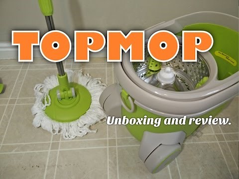 Top mop unboxing and review. Awesome deluxe cleaning spin mop and bucket combo.