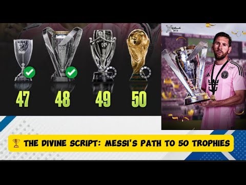 🏆 The Divine Script: Messi's Path to 50 Trophies