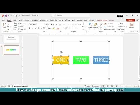 How to change SmartArt from horizontal to vertical in PowerPoint