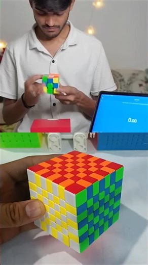 7x7 Cube checkerboard pattern solved but wait..... #cubing #truedialogue #magic #puzzle #cube #toy