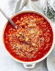 Shortcut Farro Risotto with Tomatoes