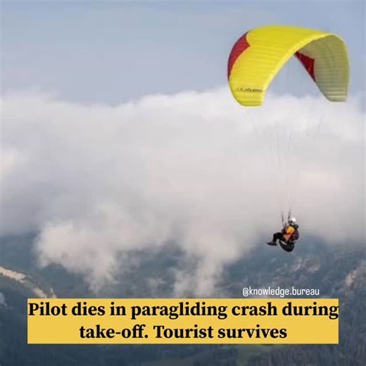 Knowledge Bureau on Instagram: "A tandem paragliding pilot lost his life after crashing shortly after takeoff at the renowned Bir Billing adventure sports site on Friday. This marks the third fatal paragliding accident at the location this year, following the death of a tourist from Gujarat in July and a Canadian pilot in October. Authorities confirmed that the pilot who died was Mohan Singh, hailing from Barot, roughly 30 kilometres away from Bir Billing. A fellow pilot, Partap Singh, said Moha