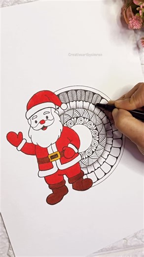 Simran Kaur | Mandala Artist on Instagram: "Easy and Simple Christmas mandala tutorial🎄🌟 . . Do follow to get many more super easy Mandala Tutorials on your feed ❤️ . Like | Share | Comment | Save . . #art #mandalaart #mandaladrawing #drawing #christmas"