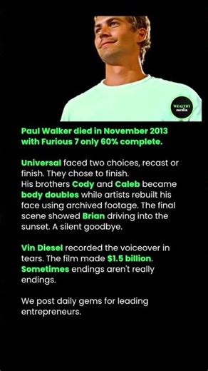 How they finished Furious 7 without Paul Walker 🕊️