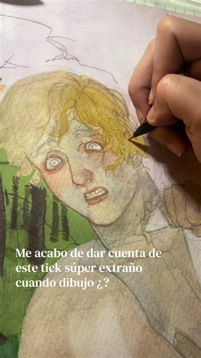 Creo q estoy intentando imitar la moción de limpiar el papel la vrd no se pero si alguien sabe la psicólogia detrás de esto q me diga 😨 #artistasdetiktok #pintura #artsyle